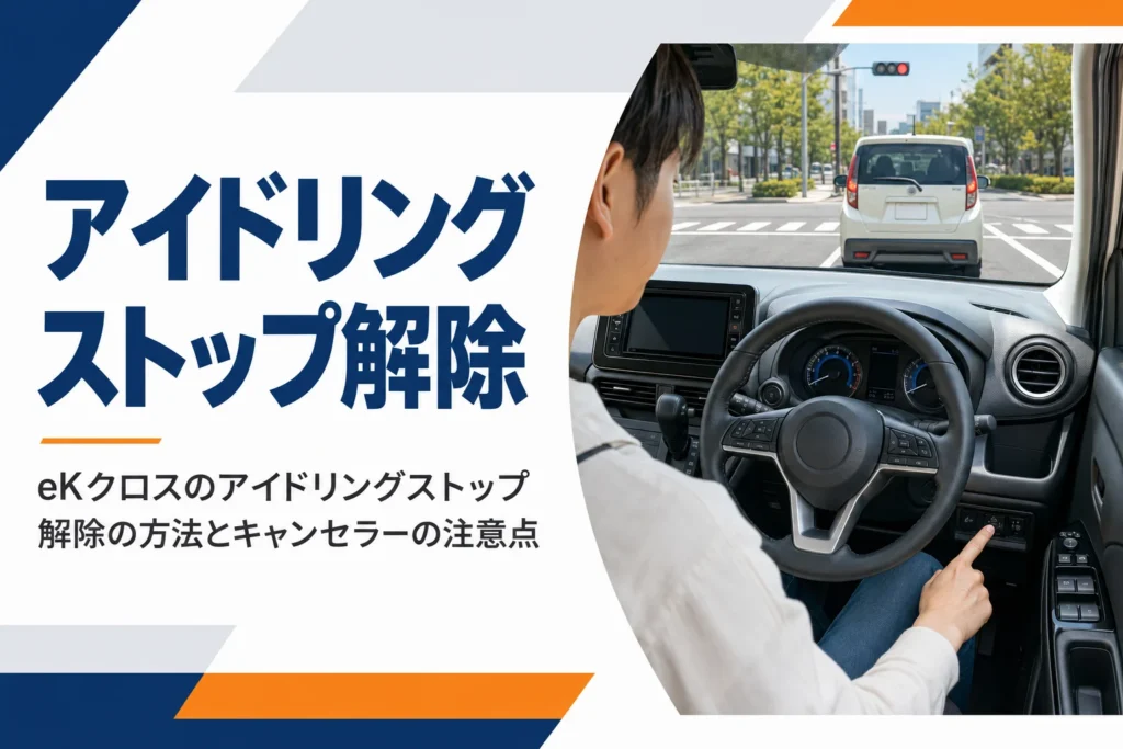 eKクロスのアイドリングストップをスイッチで切るイメージ