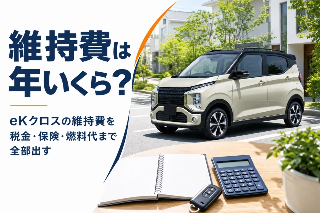 eKクロスの維持費を年間の内訳で解説する記事のアイキャッチ