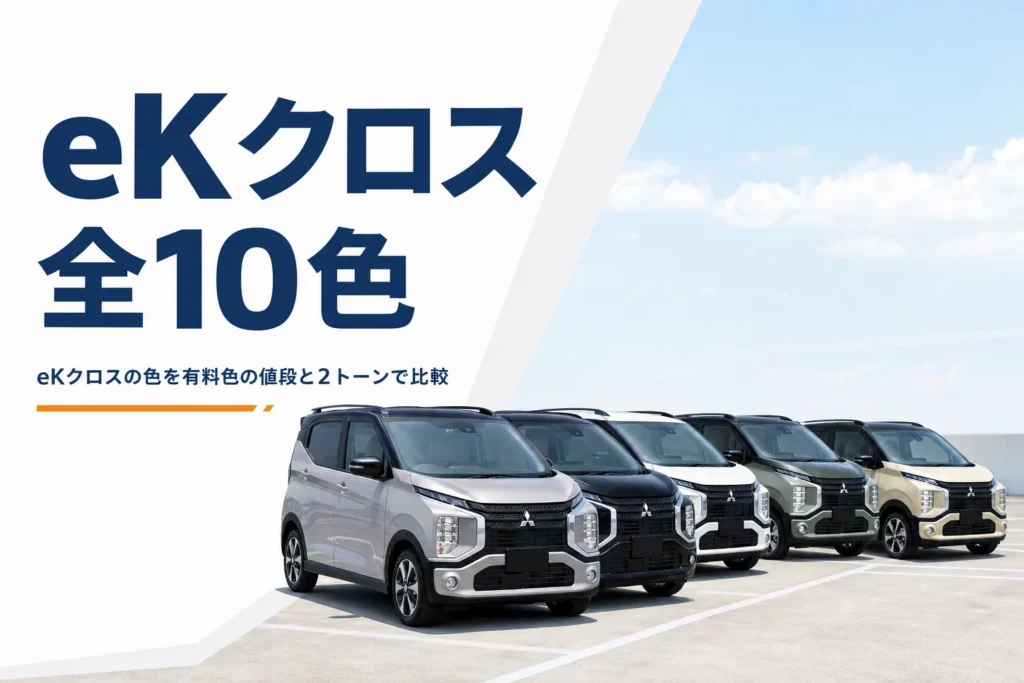 色違いのeKクロスが並んだ様子