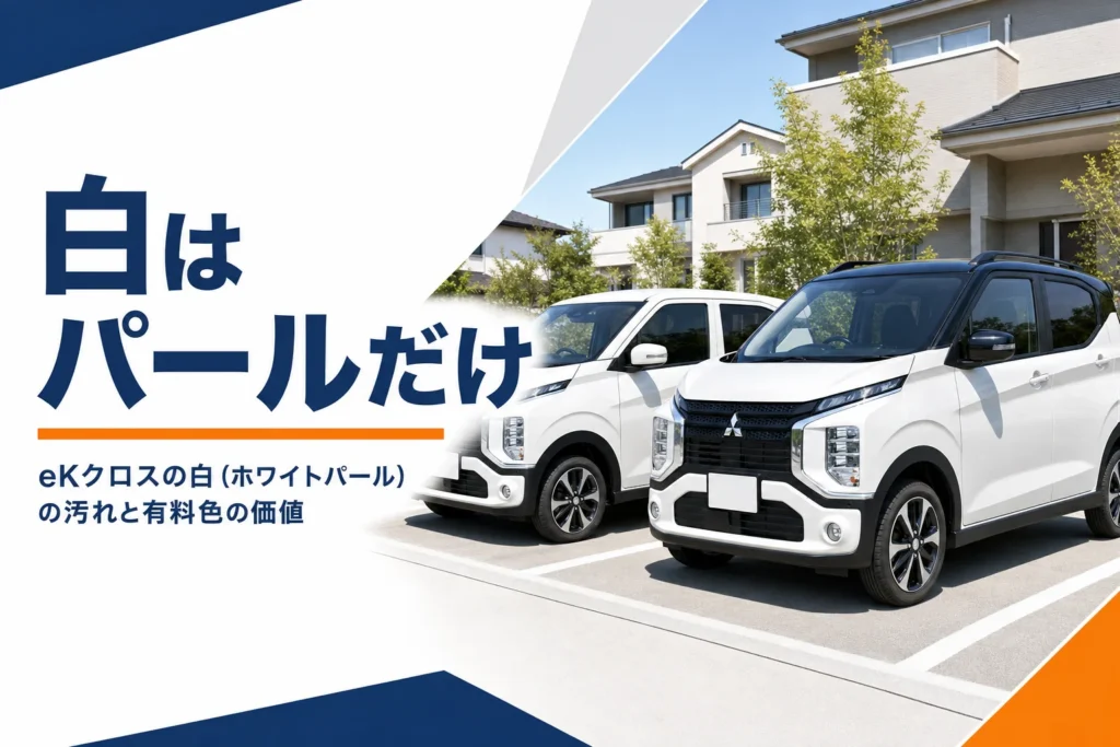 白いeKクロスと白黒2トーンのeKクロス