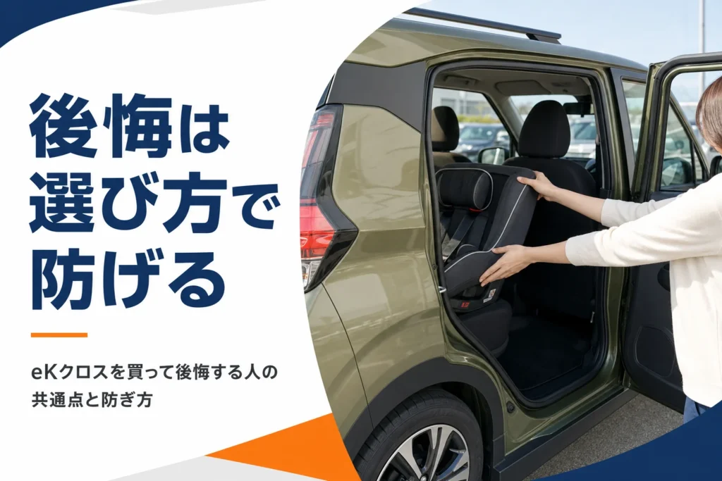 eKクロスで後悔しやすいポイントを解説した記事のアイキャッチ