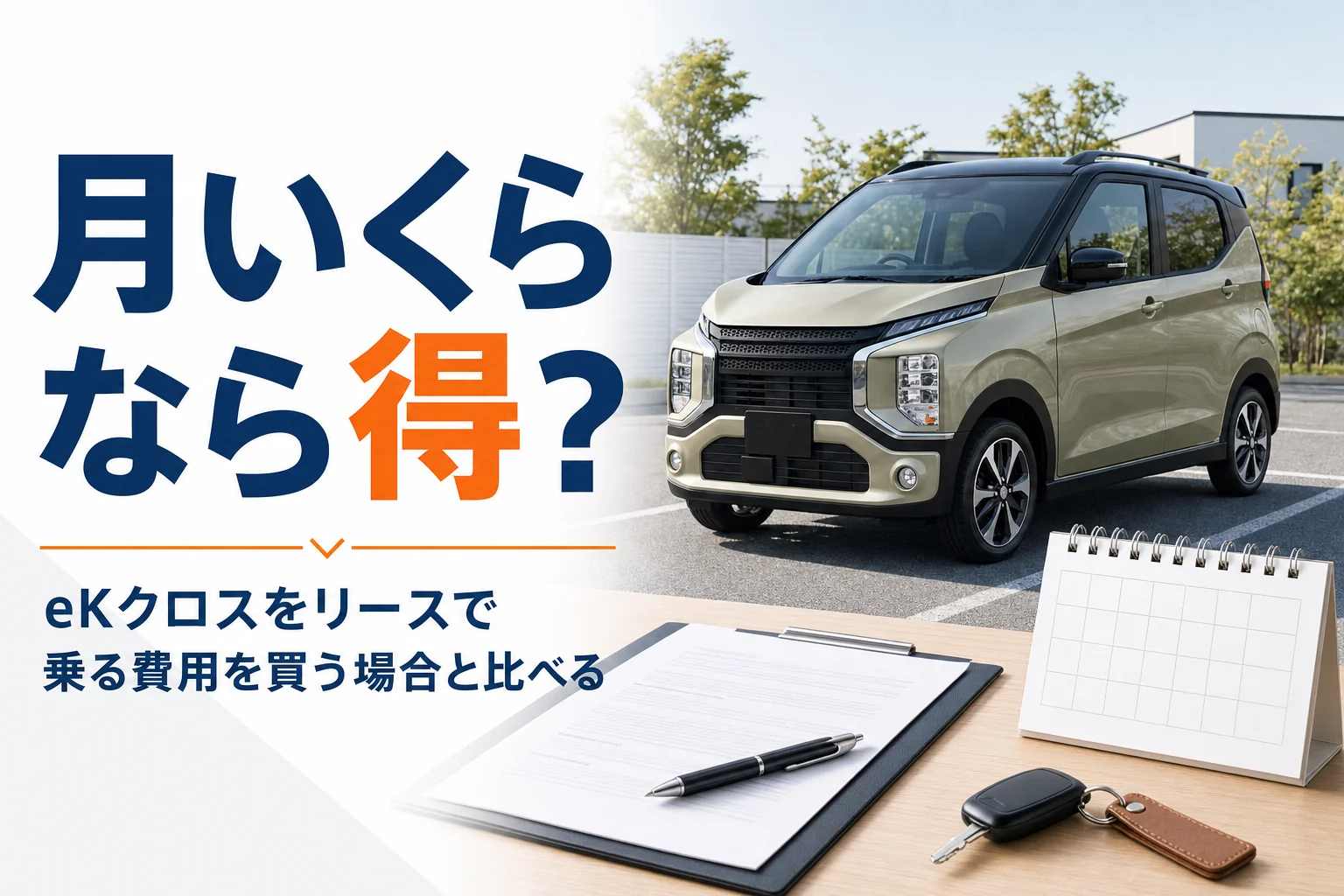 eKクロスのリース費用を比べた記事のアイキャッチ