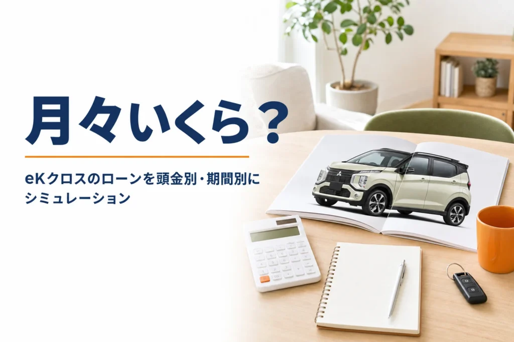 eKクロスのローンの月々を計算した記事のアイキャッチ