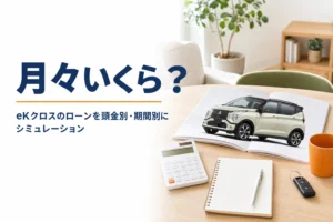 eKクロスのローンの月々を計算した記事のアイキャッチ