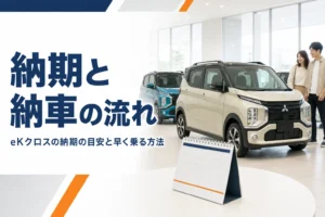 eKクロスの納期と納車までの流れを解説する記事のアイキャッチ