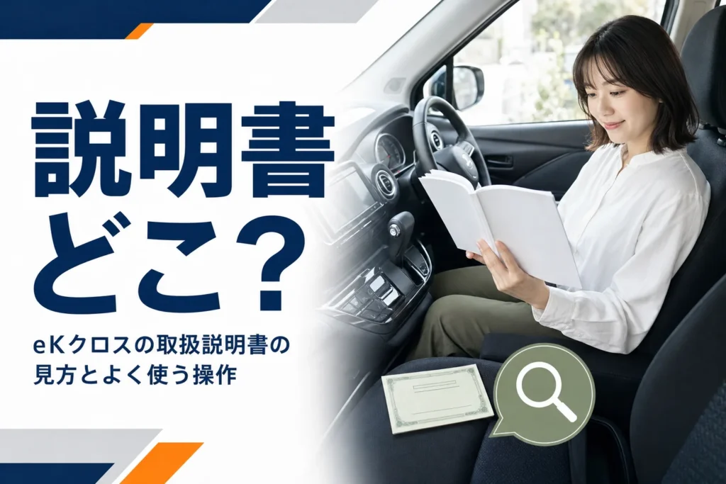 eKクロスの取扱説明書の見方を考えるアイキャッチ