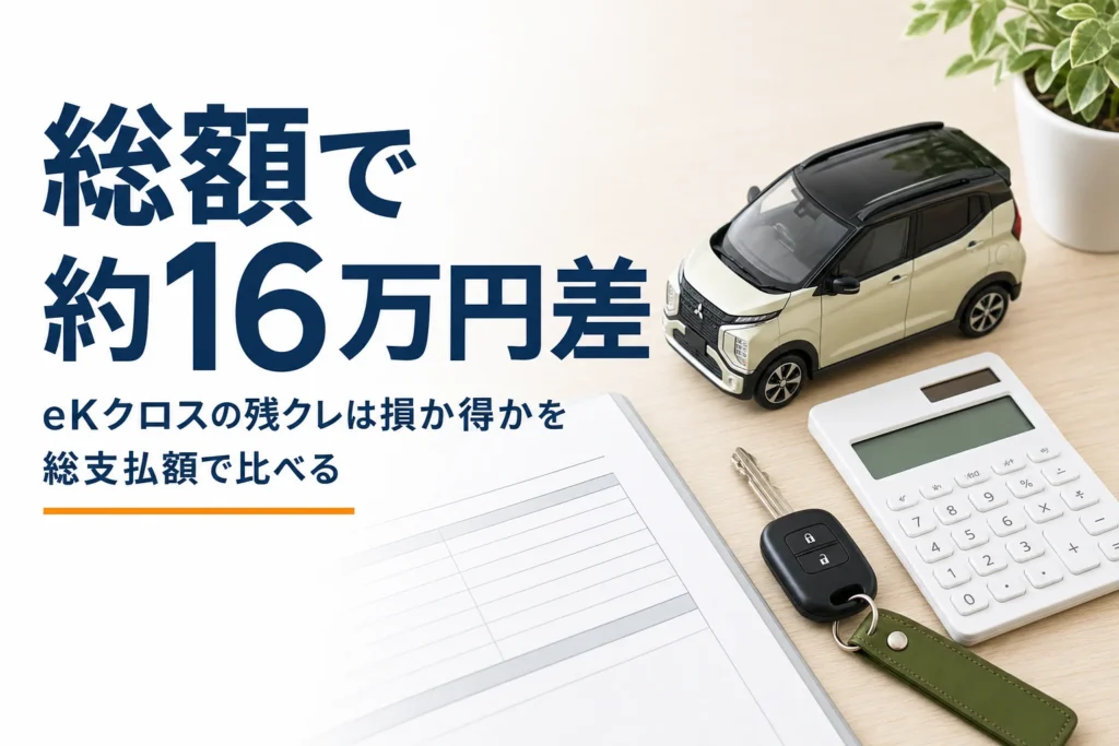 eKクロスの残クレの総支払額を比べた記事のアイキャッチ